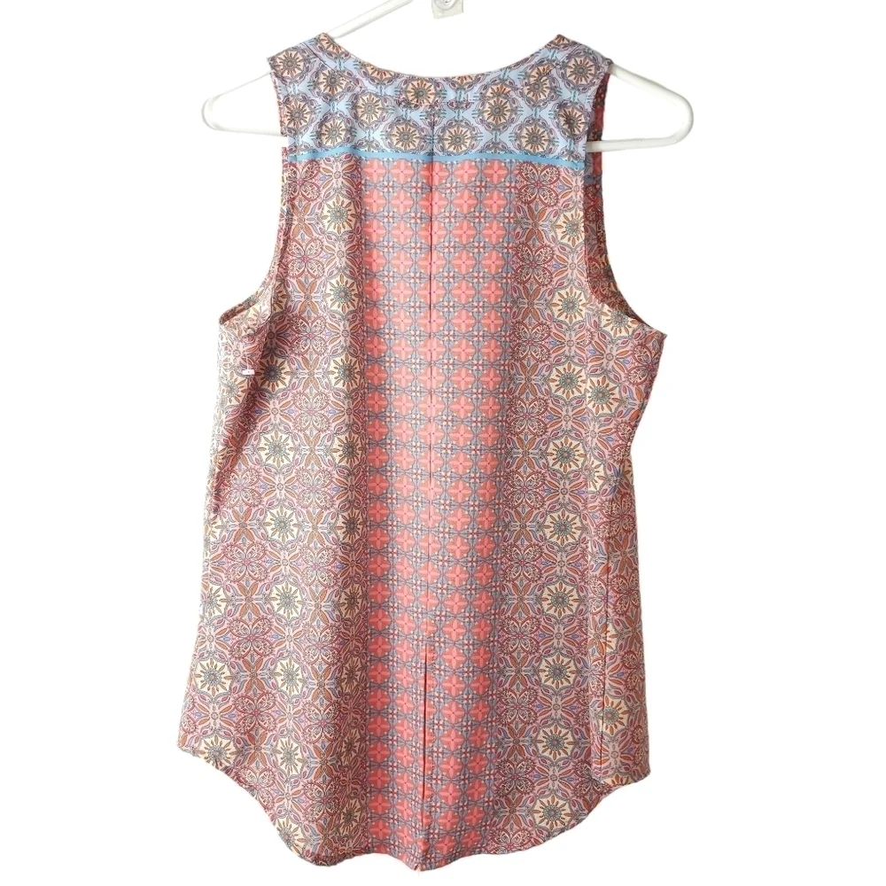 Sanctuary Clothing Women's Collage Craft Printed Sleeveless Blouse